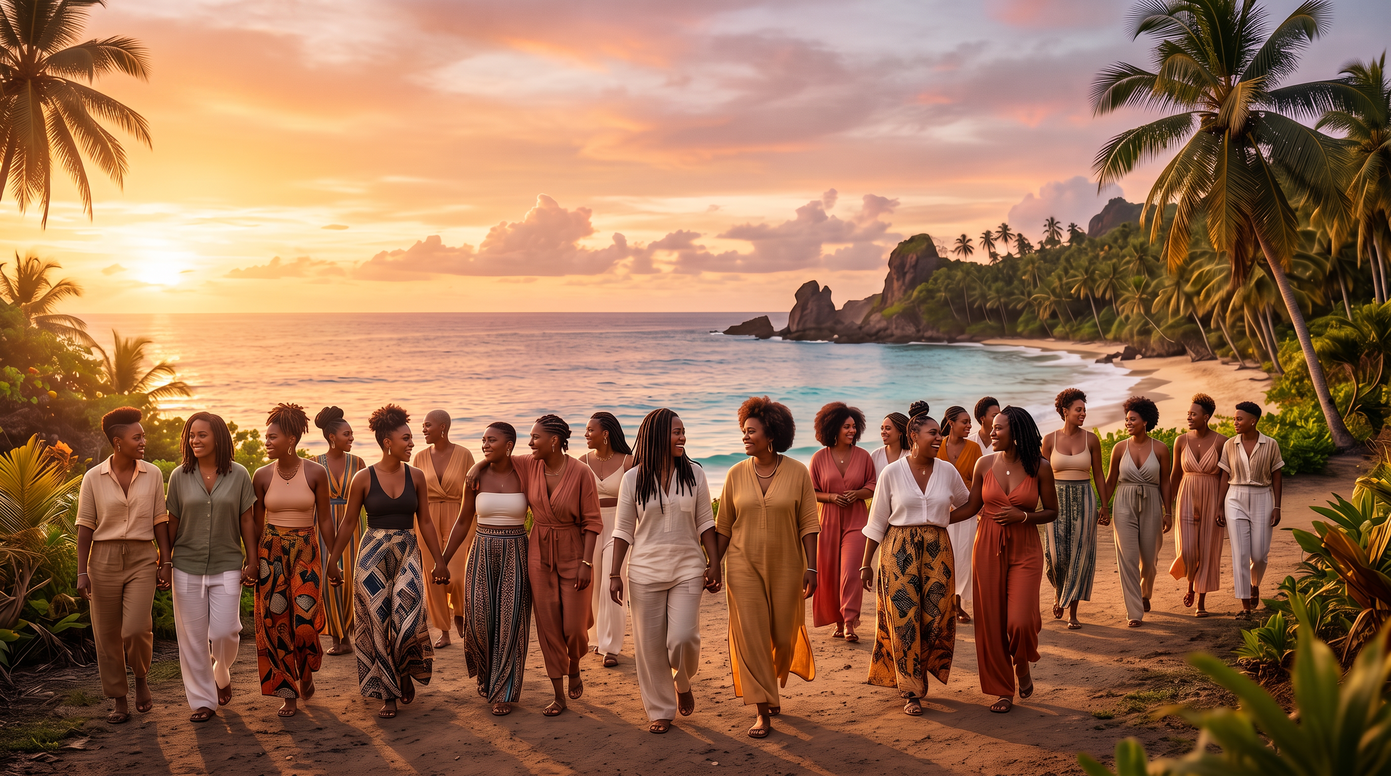 Black lesbian and queer women on a curated SerenEScape group journey